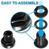 HQRP 2-Pack 3/4" ABS Bulkhead Fitting Double Threaded Water Tank