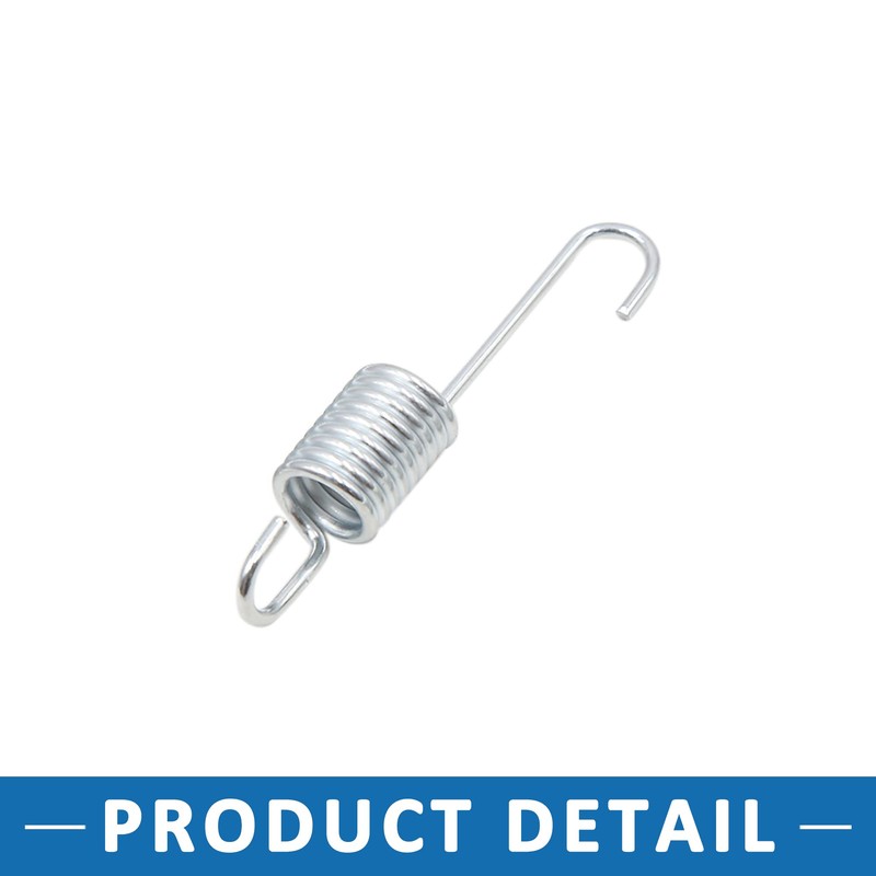 A ABSOPRO Motorcycle Kickstand Kick Side Stand Spring Silver Tone