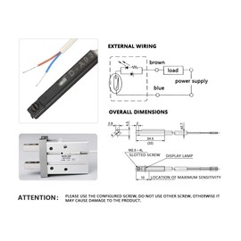 Oumefar D-A93 Cylinder Switch Sensor Cylinder Switch Magnetic Reed Electronic Switch Pneumatic Transducer DC AC 5V- 240V for CDU MHZ2 CDRQ2B CXSM MKB