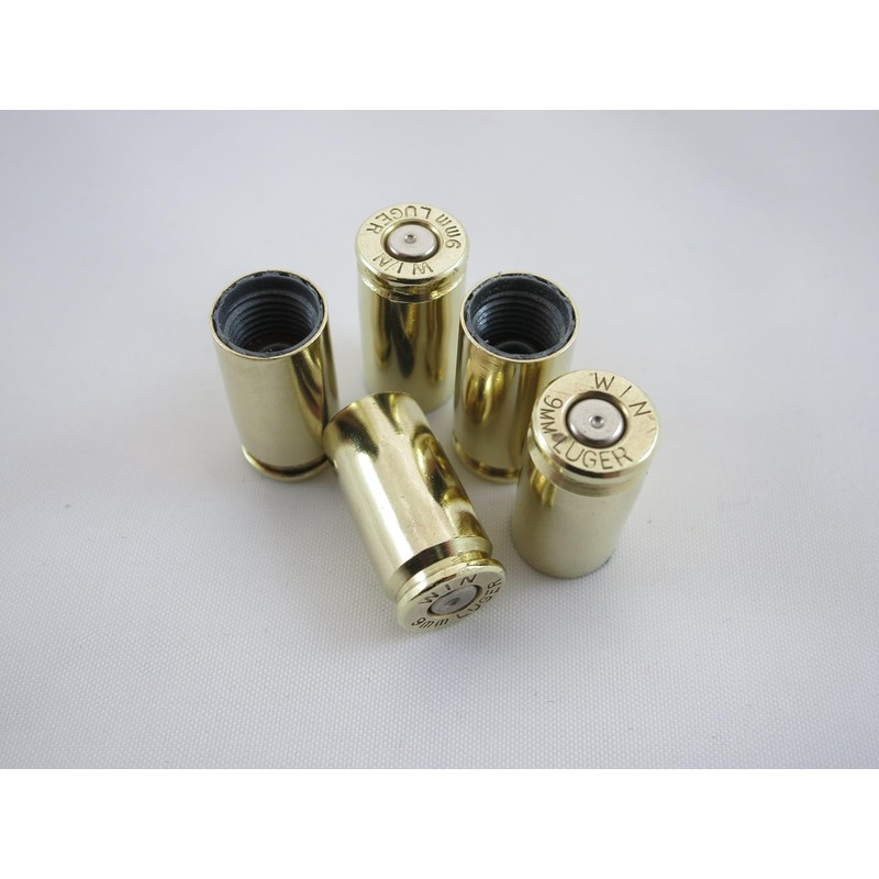 9mm Caliber Bullet Shell Casing Universal Tire Valve Stem Caps