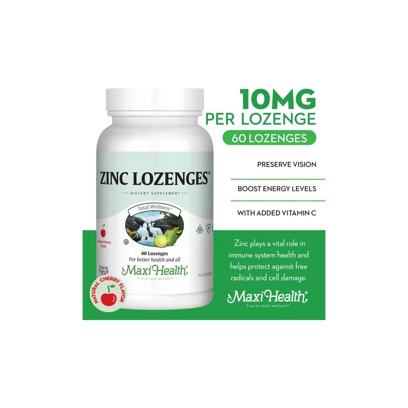 Pastillas De Zinc Maxi-health Con Citrato 10 Mg