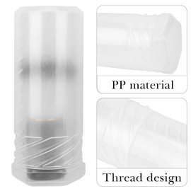 Linkidea 2 Pack Shaving Beard Brush Case for Travel, Portable Waterproof Shaving Brush Case Holder, Brush Case Holder Stand with Adjustable Height Compatible Most Shaving Brushes (White)