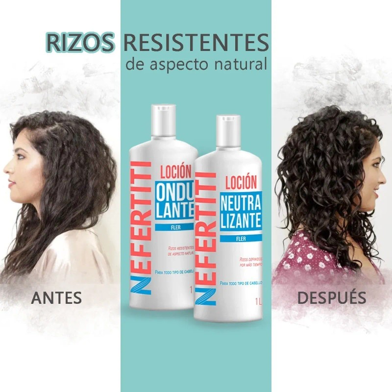 Kit Locion Neutralizante + Ondulante Para Cabello Nefertiti