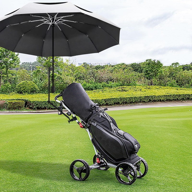 HOBVO UPF 50+ Golf Umbrella with Adjustable Universal Clamp, Portable