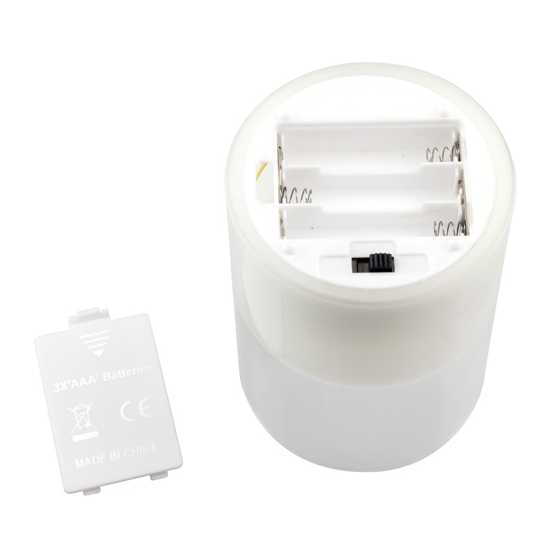 Stonebriar Set of 3 LED Pillar in Clear Glass Hurricane