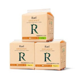 Lael organic cotton cover panty liner 3 packs (regular/long), long liner 3 packs / 라엘  유기농 순면커버 팬티 라이너 3팩 (일반/롱), 롱라이너3팩