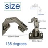 KASHBSAB 2pcs DTC 135° Corner Cabinet Hinges 135-degree Soft Close