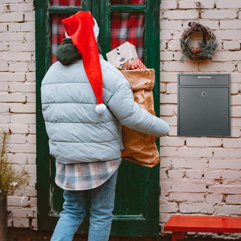 Yaocom Locking Mailbox with Key for Outdoor Large Wall Mount