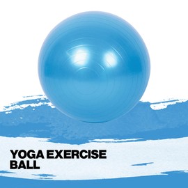 Anti Burst Exercise Ball for Workout | Yoga Ball for Balance, Stability & Fitness | Professional Grade Gym Ball | Large exercise balls for physical Therapy | Birthing Ball for Pregnancy (85cm)