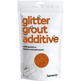 Hemway Glitter Grout Additive add Sparkle to Mosaic Tiles, Bathrooms, Wet Rooms, Kitchens, Tiled Based Rooms and Cement Based Grouts 100g / 3.5oz - Copper