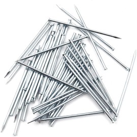 Design61 100 x Steel Nails Skirting Board Pins Nail 1.4 x 35 mm Flat Head Countersunk Head Galvanised