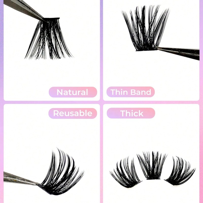 Segmental False Eyelash Set | 200pcs 30D/40D/60D/80D Natural Volume Lash