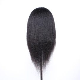 Xtrend Human Hair Hairdressing Training Head Manicure Cosmetology Practice Head for Hairdressers and Braiding (20 Inch with Clamp Stand)