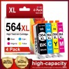 ALUMUINK 564XL High Yield Ink (4PK) Replacement for HP Photosmart