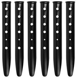 TRIWONDER U Shape Aluminum Alloy Lightweight Stake Pegs for Beach Camping Snow Backpacking Hiking (Black - U Shape Pegs - 31CM)