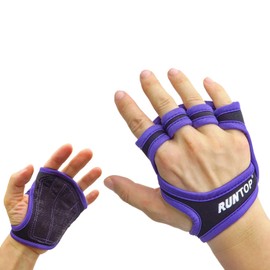 RUNTOP Workout Gloves Fitness Cross Training WODS Gym Yoga Exercise Grip Pads Weight Lifting Powerlifting Anti-Slip Barehand Strong Grips Palm Protect Men Women