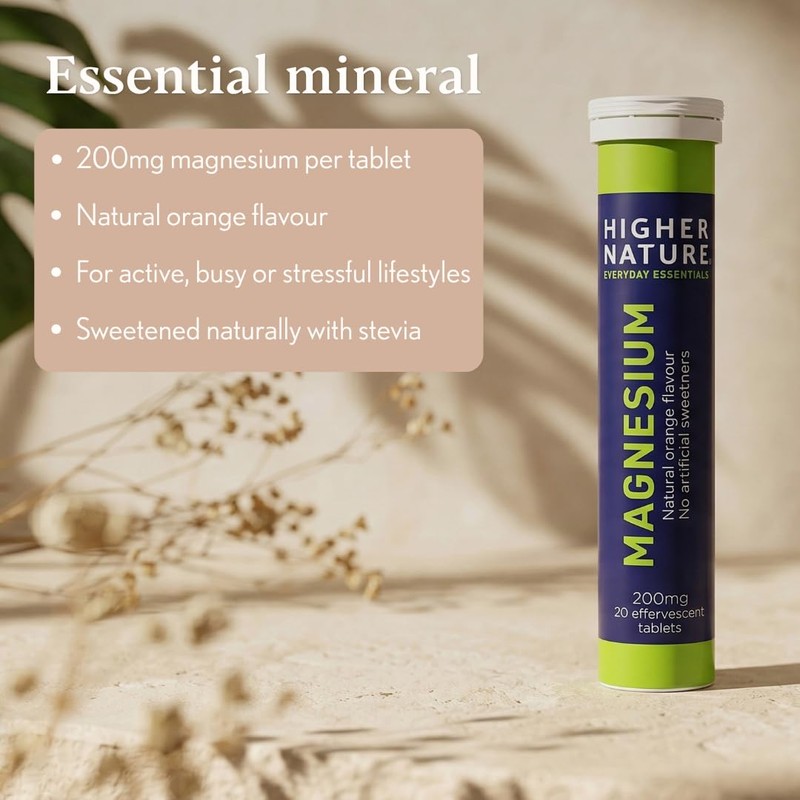 Higher Nature Magnesium Effervescent Tablets - 60 Magnesium Tablets
