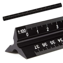 Binnan Triangular Scale, Ruler, 30 cm Length Architectural Ruler, 1:20, 1:25, 1:50, 1:75, 1:100, 1:125 for Architects, Engineers, Architecture Studies