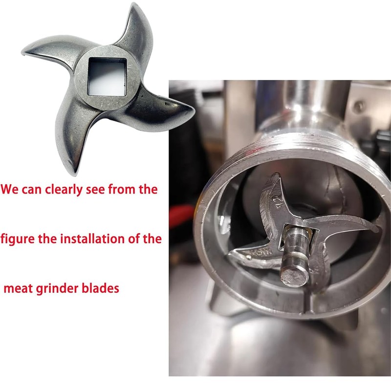 #12 Meat Grinder Blade Stainless Steel Knife Cutter Replacement, Please