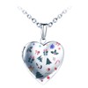 Yumilok Women's Necklace Moon Planet Heart Locket Photo Pendant Chain