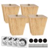 4 PCS Sofa Wooden Feet,Sofa Legs for Wooden Floors,Wood Furniture