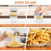 French Fry Cutter, Potato Cutter Fruit Slicer w/ 3 Blades,