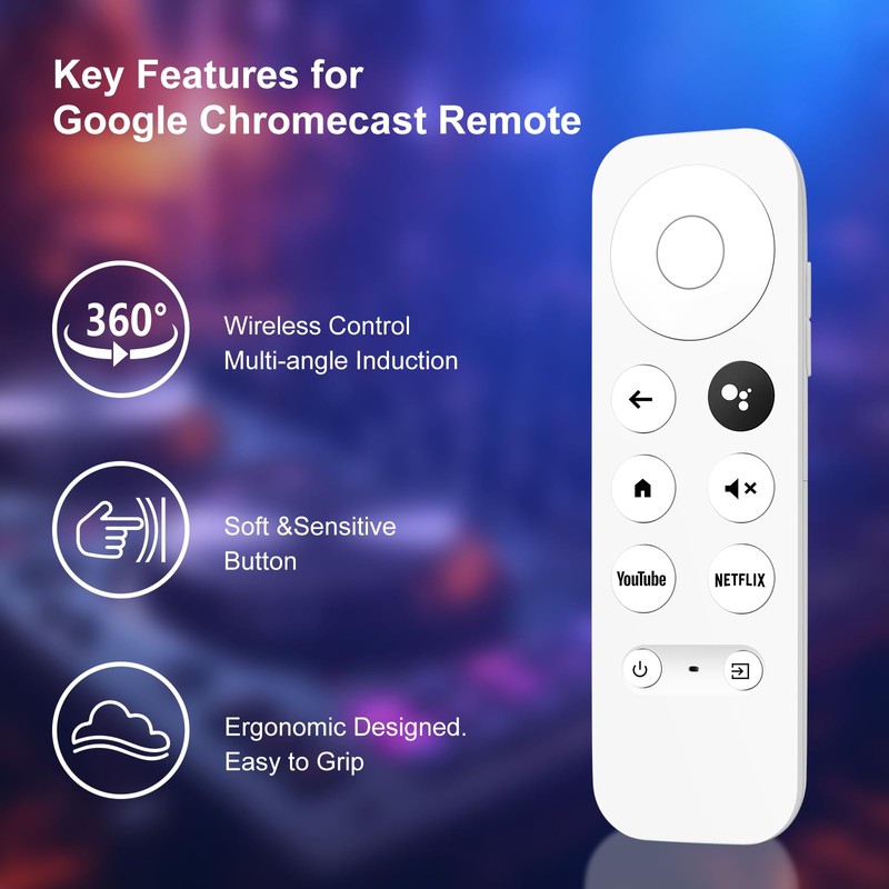 Voice Remote for Google Chromecast TV, G9N9N Replacement Remote Control