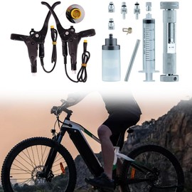 SPORTARC Hydraulic Brake Lever, Bike Brakes Lever for E-Bike, Aluminium, Black, 390g/pair, 22mm Handlebar, 5m Tubing, 3PIN, 9/10PCS Tool