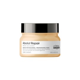 L'Oréal Professionnel Paris L'Oreal Professionnel Absolut Repair Hair Mask | Protein Treatment For Deep Nourishment | Hydrates, Repairs Damage & Adds Shine | For Dry & Damaged Hair | Medium to Thick Hair Types | 8.5 Fl. Oz.