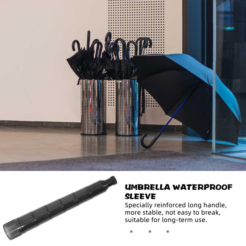 Alipis Waterproof Stick Handle Umbrella Cover Non-Drip Sleeve Portable Reusable