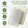 Stainless steel cutting board double sided with Wheat Straw PP
