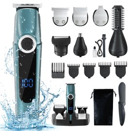 ZUWSUJS Beard Trimmer for Men Professional Grooming Kit,Face Mustache Trimmers for Men,6 in 1 Mens Beard Trimmer,Cordless Electric Nose Body Hair Clippers,Gifts for Men Husband Fathers Boys