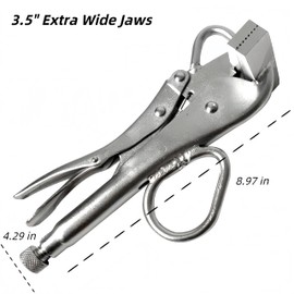 Vice Grips Locking Pliers, Heavy Duty Sheet Metal Duck Bill Plier Tools, High Carbon Steel Metal Bending Welding Pliers Clamps with Large Pull Tabs Adjustable Pressure