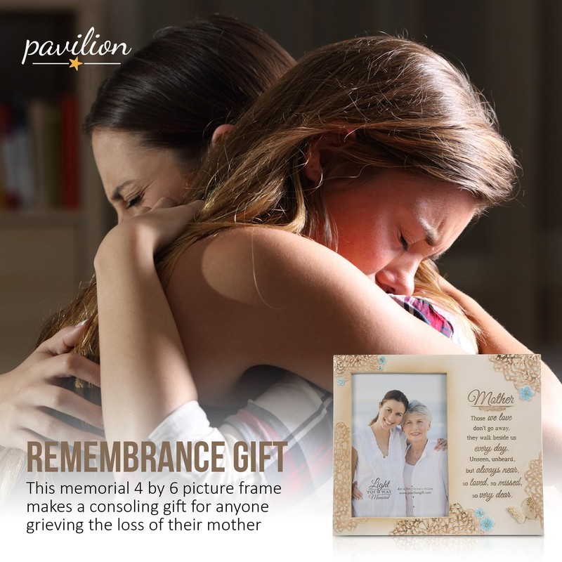 Pavilion Gift Company Mother Memorial 4x6 Inch Picture Frame, Beige