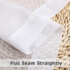 OVZME White Sheer Curtains 36 Inch Length Kitchen Tiers Short