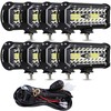 MUVKQC 7 Inch LED Light Bars - 8PCS 120W LED
