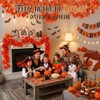 5Pcs Guirnalda de Hojas de Arce para Otoño，Decoración Halloween,7.4M largo