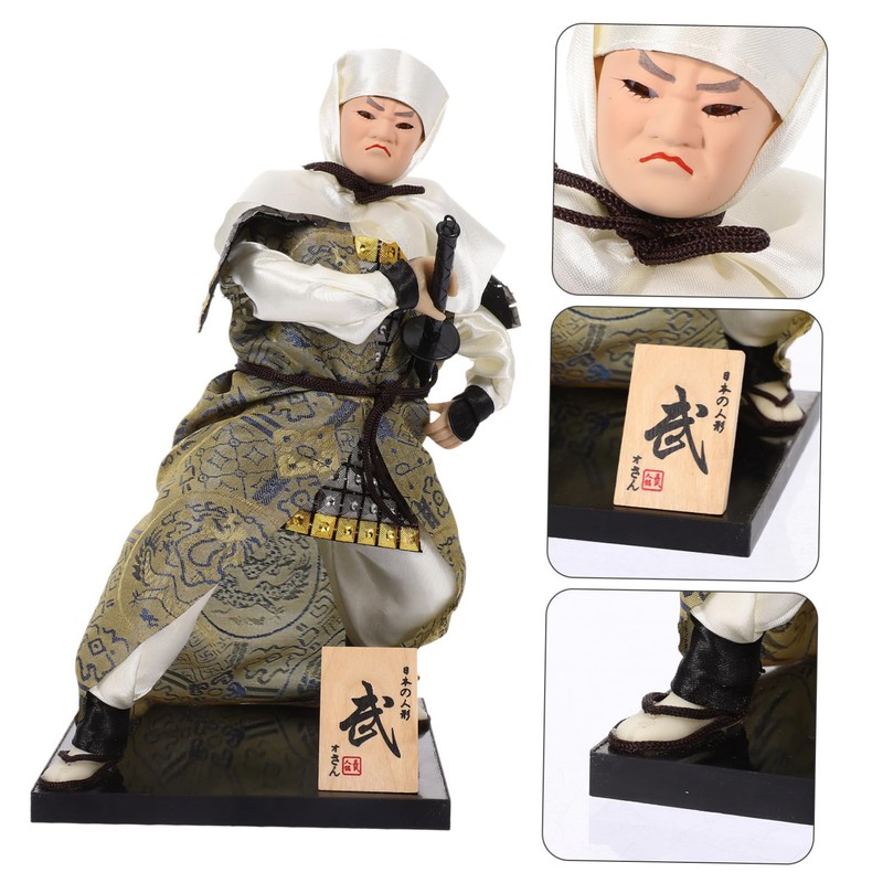 Kisangel Japanese Samurai Doll Decoration Traditional Figure Lightweight and Home