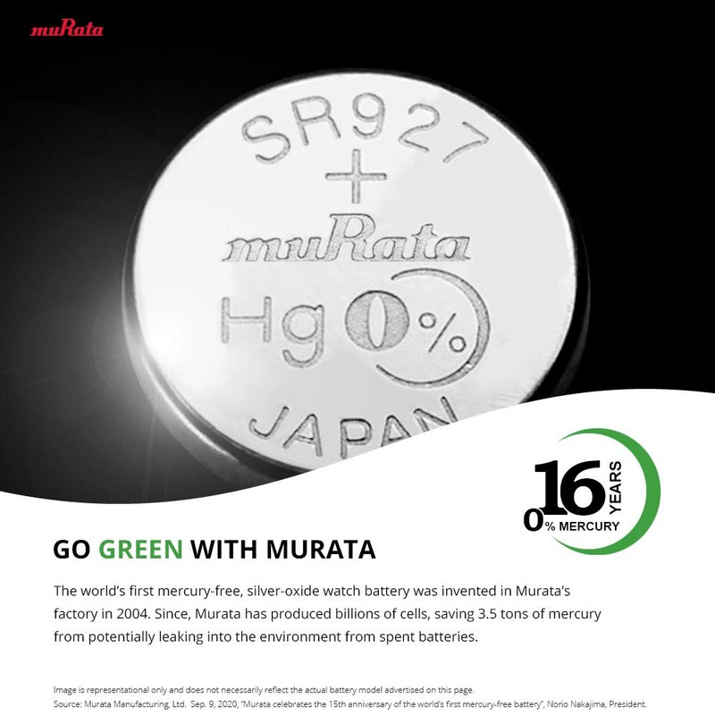Murata 315 Battery SR716SW 1.55V Silver Oxide Watch Button Cell