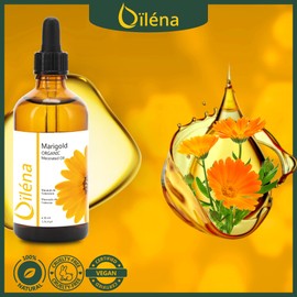 Organic Calendula Macerated Oil · Oil for Skin (Body & Face) and Hair Care · Moisturising Natural Oil · Massage Oil for Skin Care · 100% Natural · 50 ml