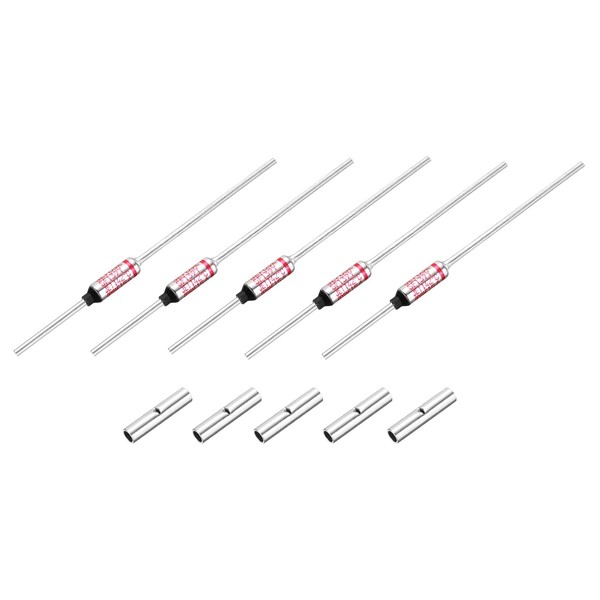 sourcing map 5 Pcs Metal Temperature Thermal Fuse SF139Y 142