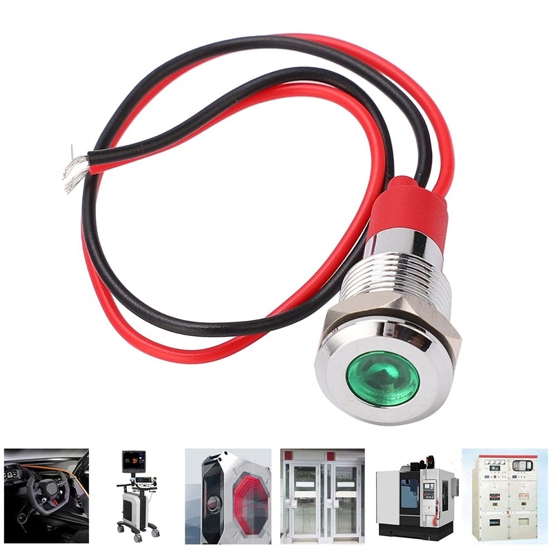 Voyant 220V LED Metal Indicator Light, Small Wired Industrial Control