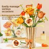 Unbranded 868PCS Rose Bouquet Building Blocks Eternal Flower Vase Model