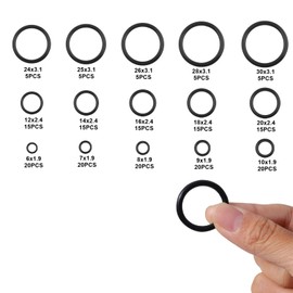 NUTTDOO O-ring seals,200pcs O-Rings Gasket kit Rubber Nitrile Washers O Rings Assorted for Mixer Taps, Plumbing, Rubber Spacer Gasket Washers Seal