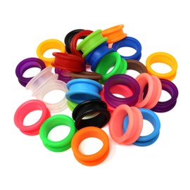 Honbay 28PCS Soft Silicone Scissors Finger Rings Grips Inserts Grooming Shear Thumb Inserts Ring Finger Protector Ring Scissor Accessories for Barber Hair Cutting Scissors Dog Cat Pet Hair Shears