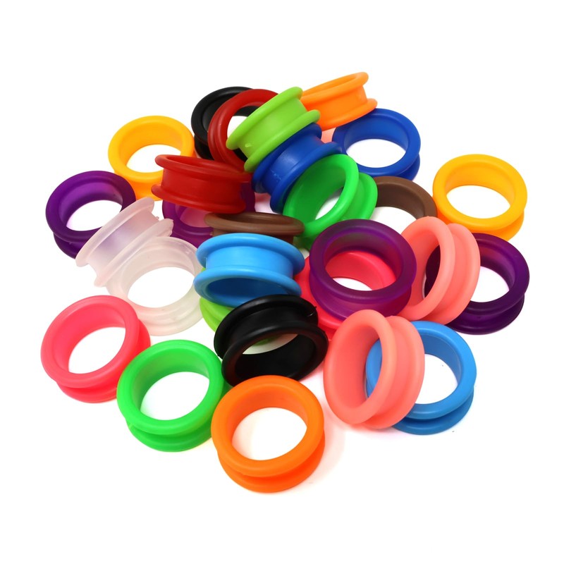 Honbay 28PCS Soft Silicone Scissors Finger Rings Grips Inserts Grooming