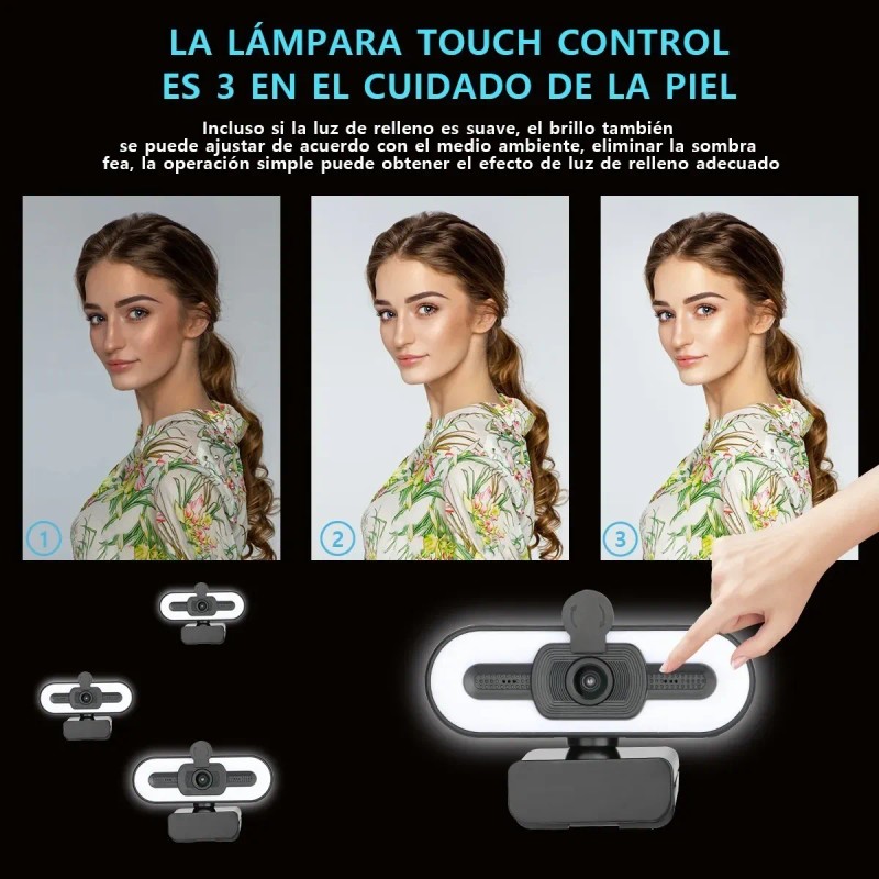 Cámara Web 4k Hd Con Micrófono Enfoque Automático Hd 2160p