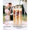 DHQH 4 PCS Bridesmaid Proposal Gifts, 16 Oz Bride Glass