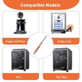 0,4mm Düsen für Creality Ender 3, K1C Quick-Swap Nozzle Hartstahl Teile Zubehör, 3d Drucker Düse Chrom Zirkonium Kupfer Anwendbar auf Druckspezifikationen mit Durchmesser