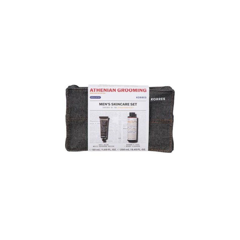 KORRES Men Anti-Ageing Skincare Set, Gift Set for Men, 50